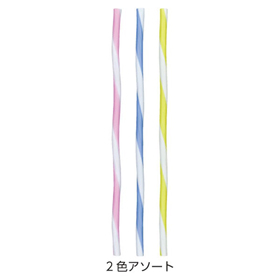 919輸入 キュアストロー6×21スパイラルストレート包装なし3色アソート 1箱 Y013427