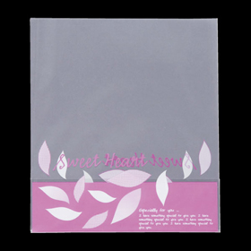 8984 スイートハートリーフ柄縦型サンド (パープル) 100枚 Y013729