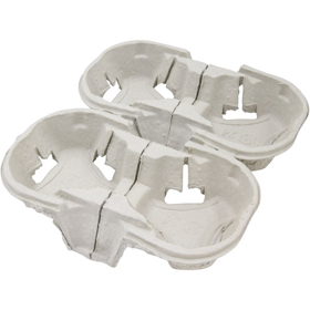 新パルプモウルドドリンクキャリア(ポリブクロ) 55枚 Y014653