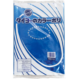 タイヨーのカラーポリ#13 0.035×260×380 ブルー 100枚 Y016106