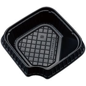 正角丼 中皿 黒 50個 Y016176