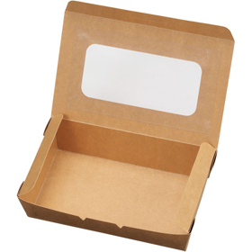 KMフードパック大窓有 ナチュラル【エ】 50枚 Y019072