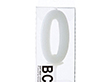 ナンバーキャンドル 0番パステルホワイト (33X15X94mm) 10個