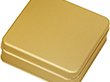 スクエア缶 サテンゴールド 1個 Y016159