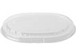 耐熱性ペーパーコップ 蓋のみ 楕円形用 LK916C2 穴無し (PP) 172×128×16mm 1袋(50枚入) Y002387