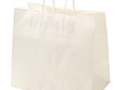 自動紐手提袋 T-11W 白無地 (340X220X320mm) 50袋